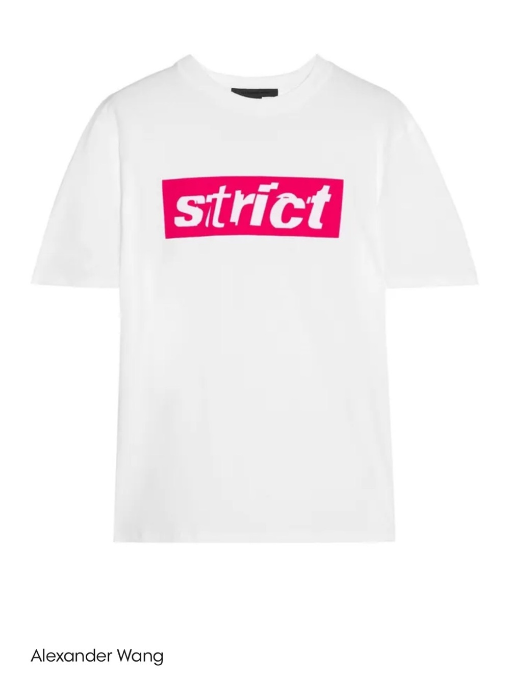 Alexander Wang White T-Shirt with Pink Logo